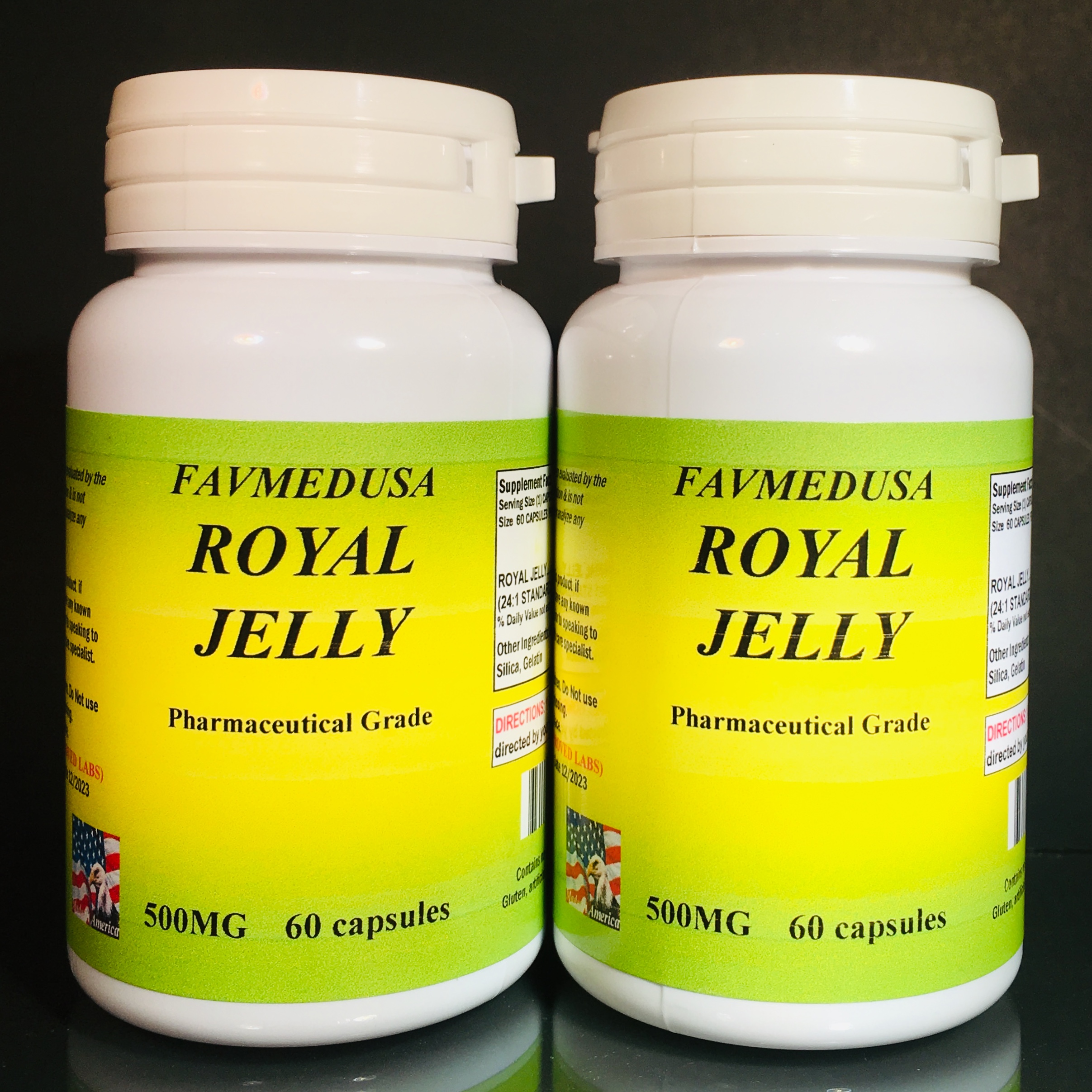 Royal Jelly 500mg - 120 (2x60) Capsules